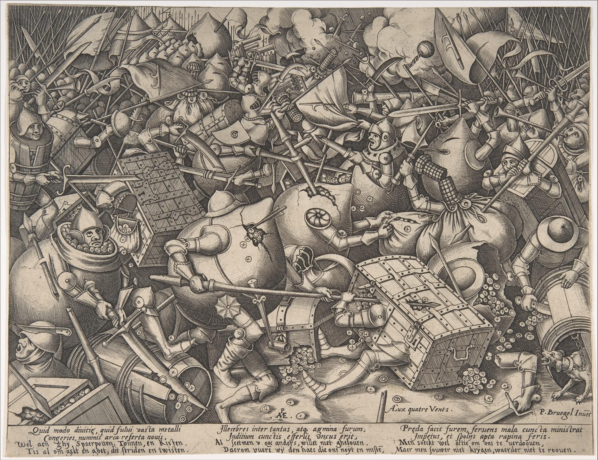 The Battle about Money by Pieter van der Heyden