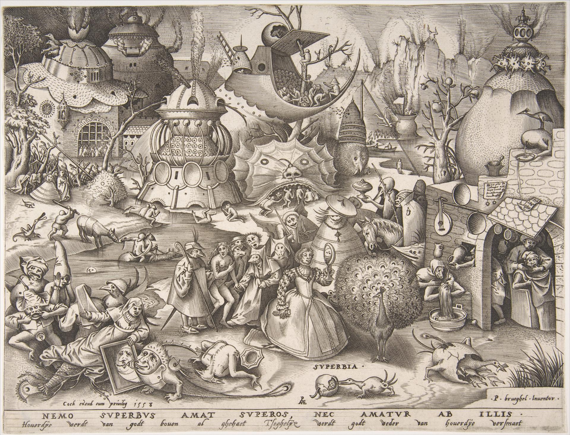 Pride (Superbia), from "The Seven Deadly Sins" by Pieter van der Heyden