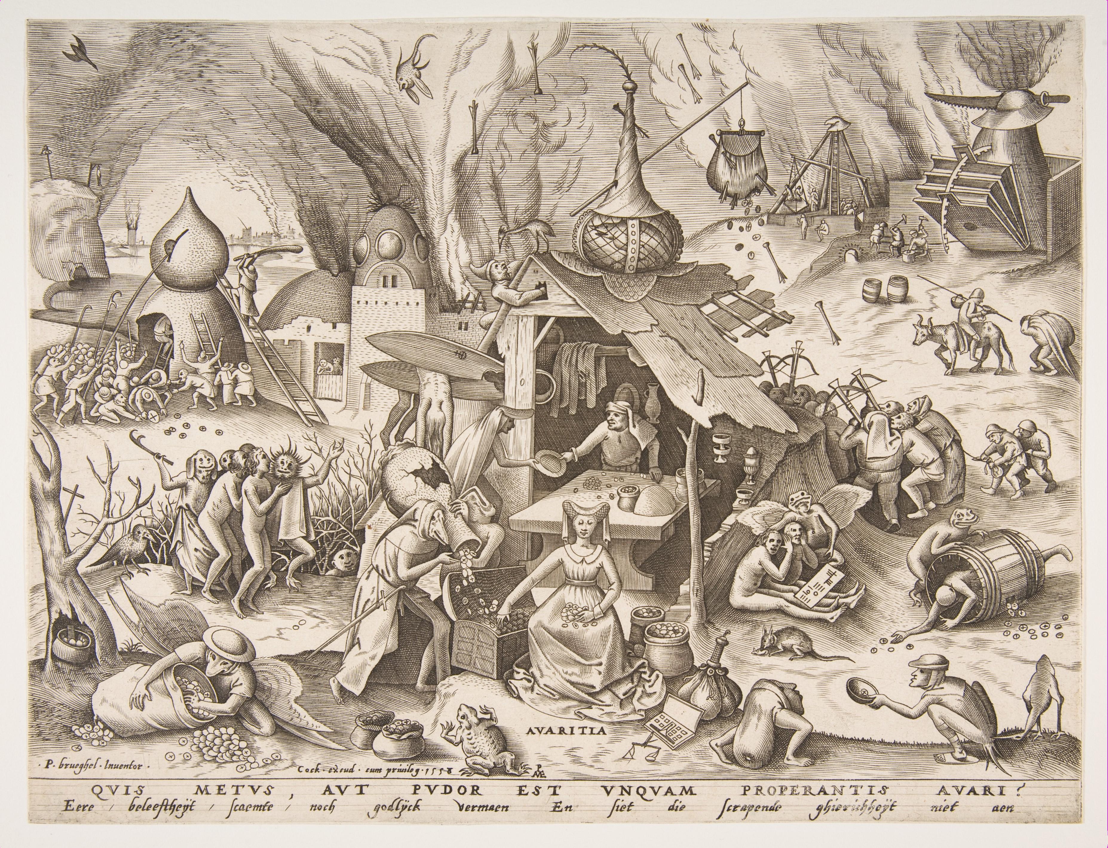 Avarice (Avaritia), from "The Seven Deadly Sins"