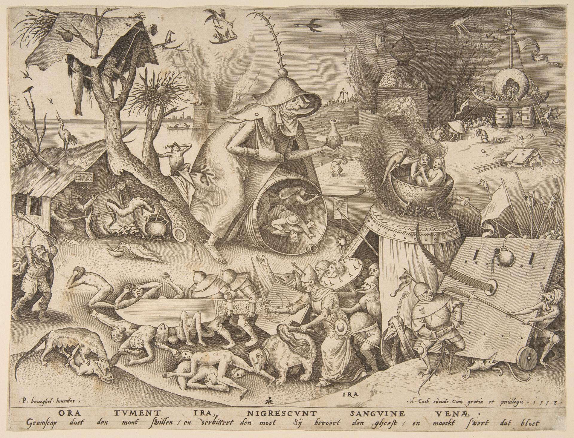 Anger (Ira), from the series The Seven Deadly Sins by Pieter van der Heyden