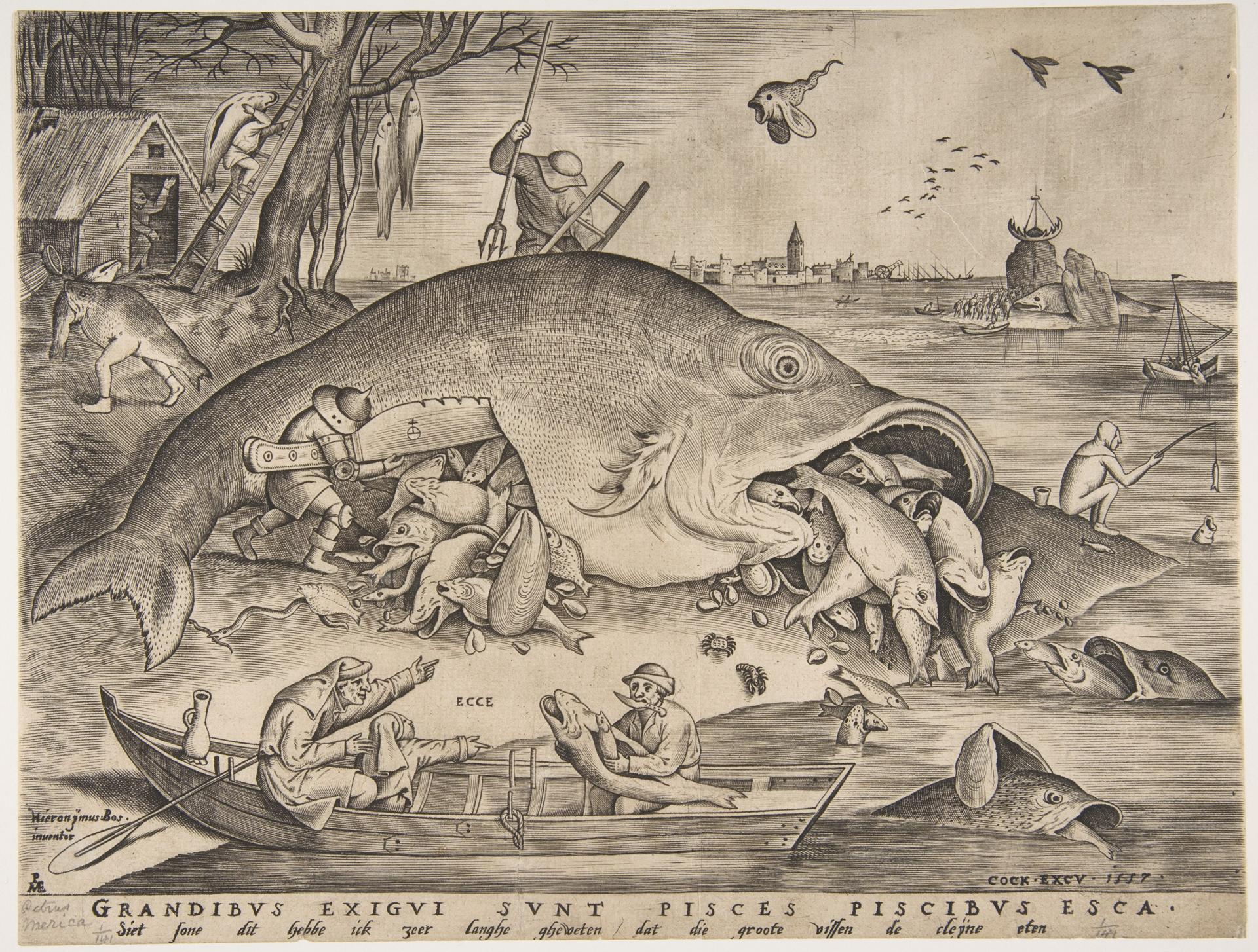 Big Fish Eat Little Fish by Pieter van der Heyden