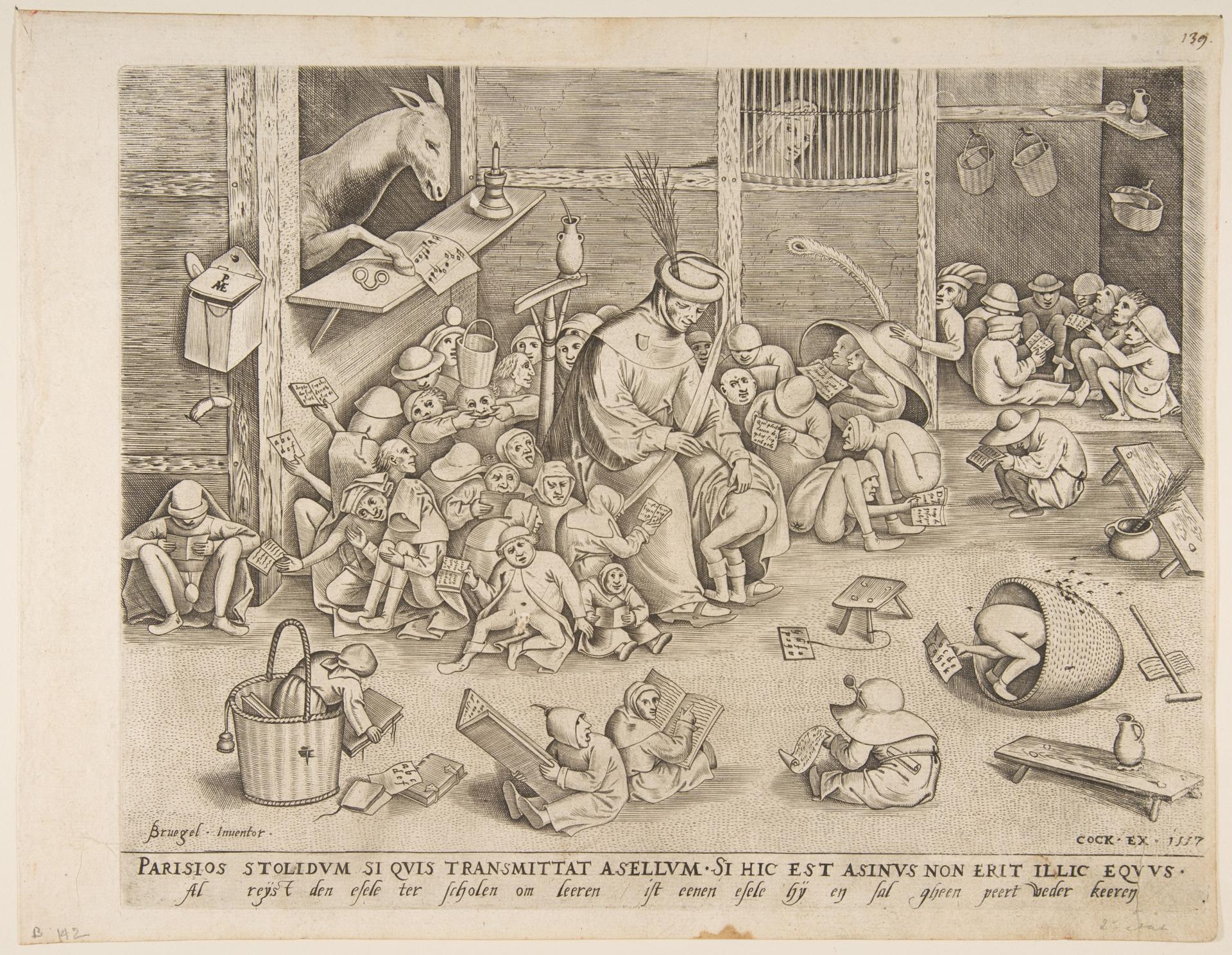 The Ass at School by Pieter Bruegel the Elder
