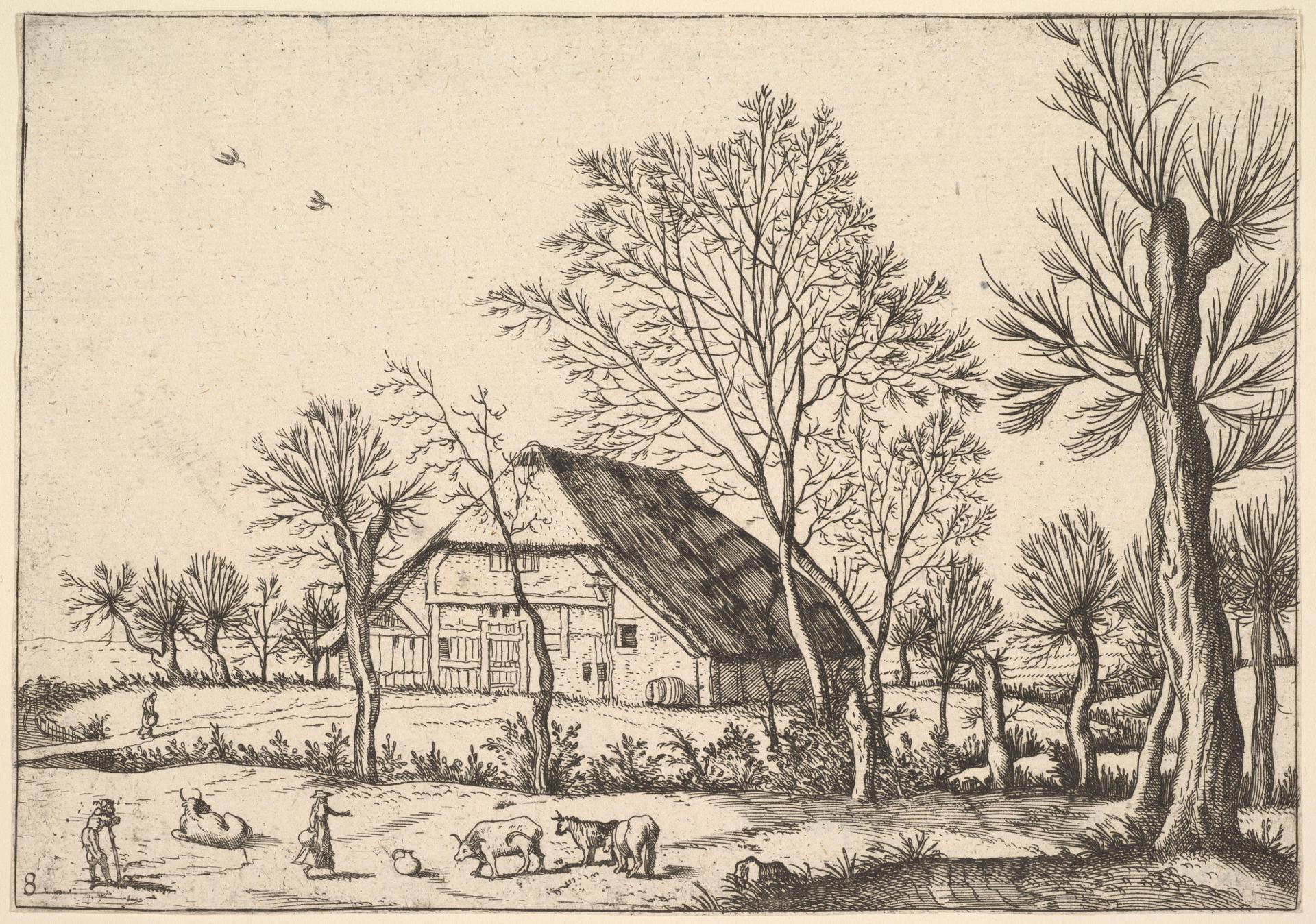 Farm, from The Small Landscapes by Johannes van Doetecum I