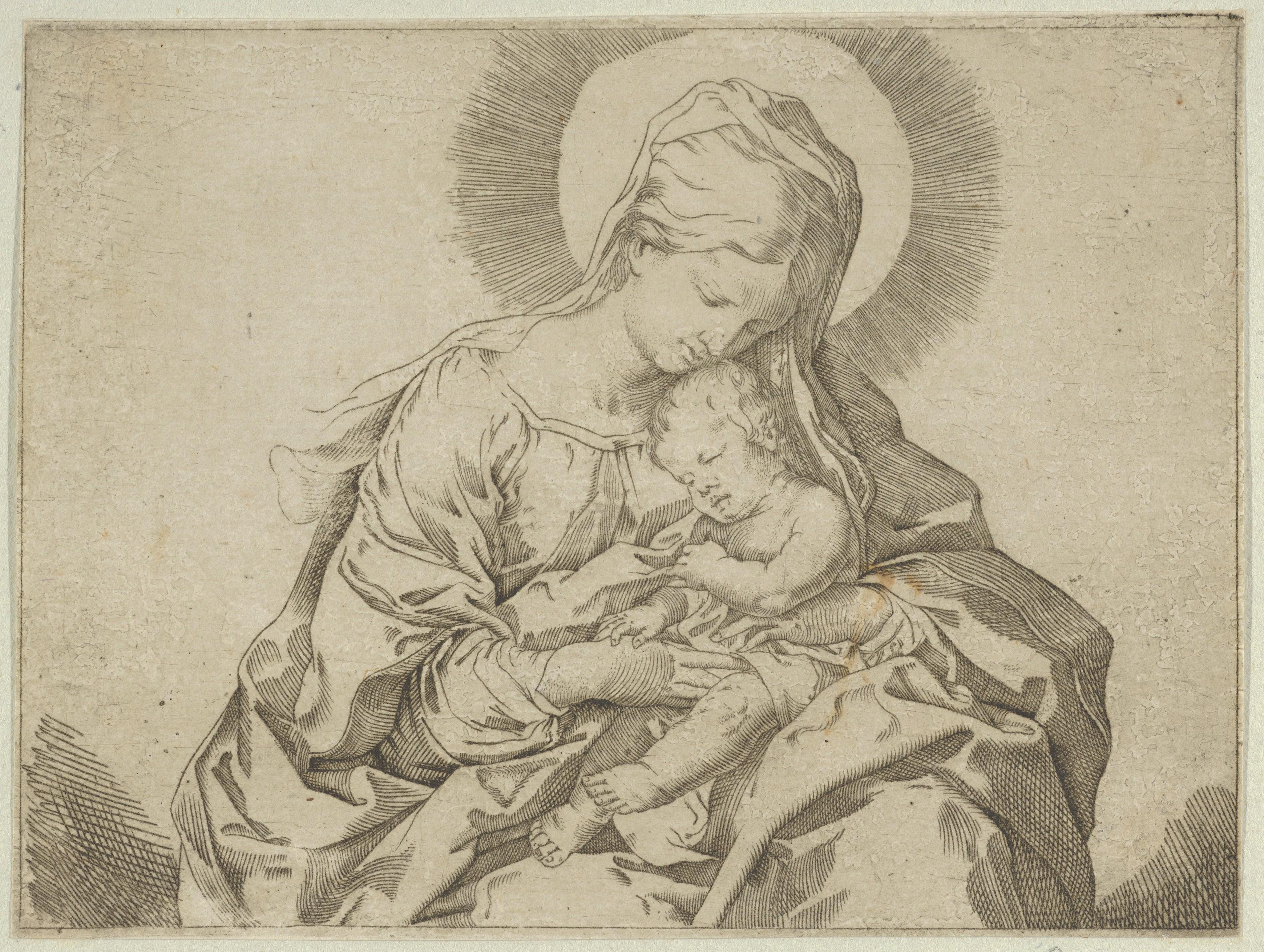 The Virgin holding the infant Christ, after Reni