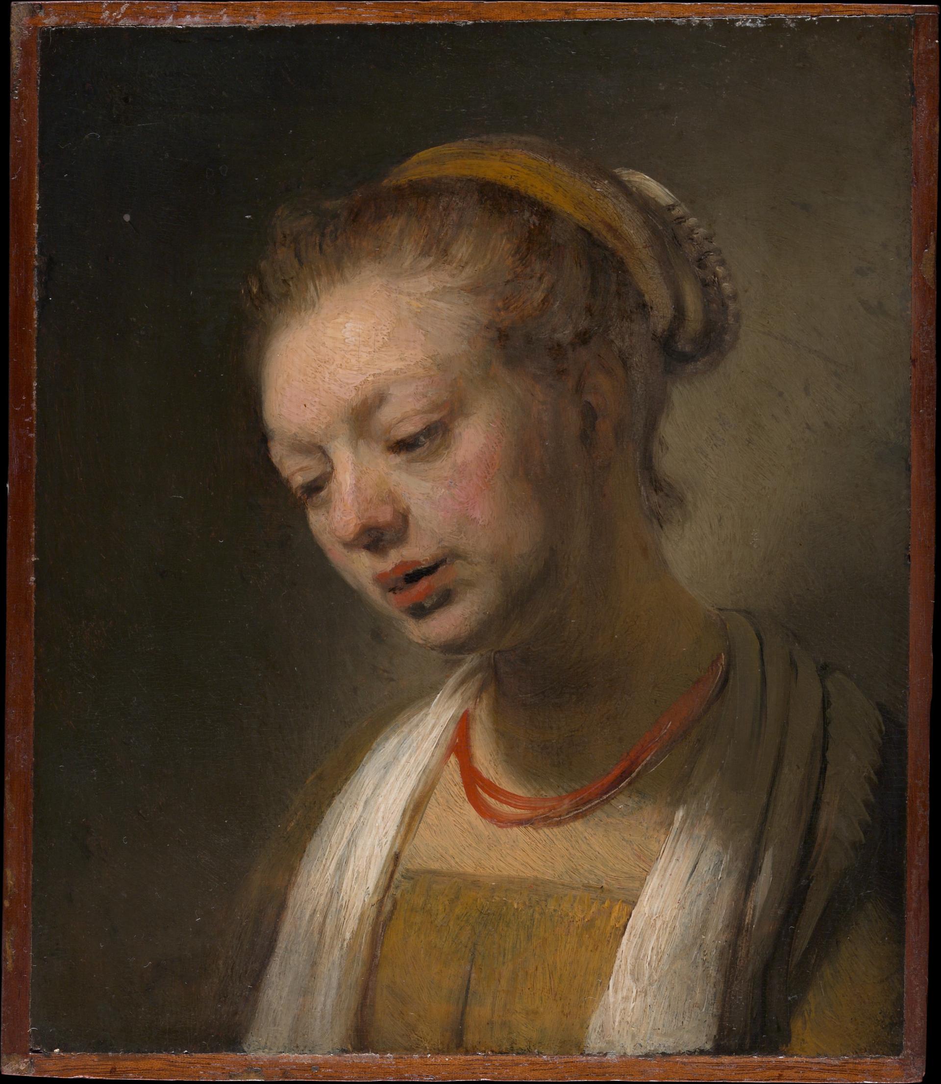 Young Woman with a Red Necklace by Rembrandt