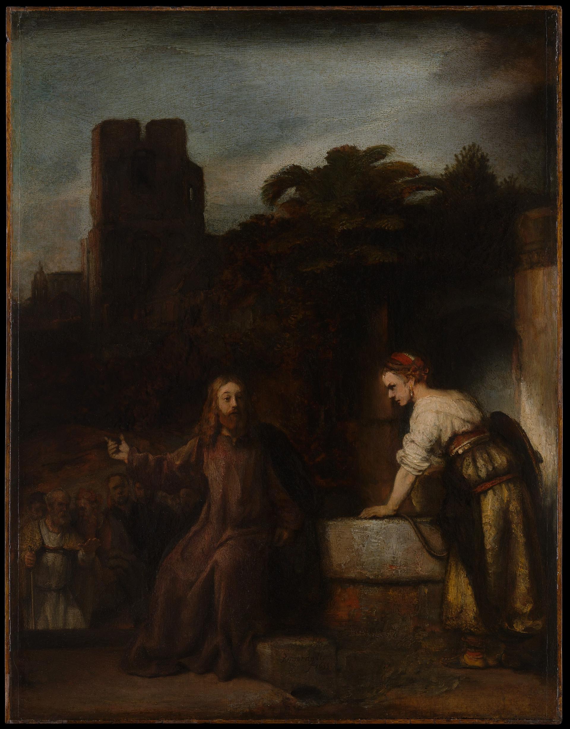 Christ and the Woman of Samaria by Rembrandt
