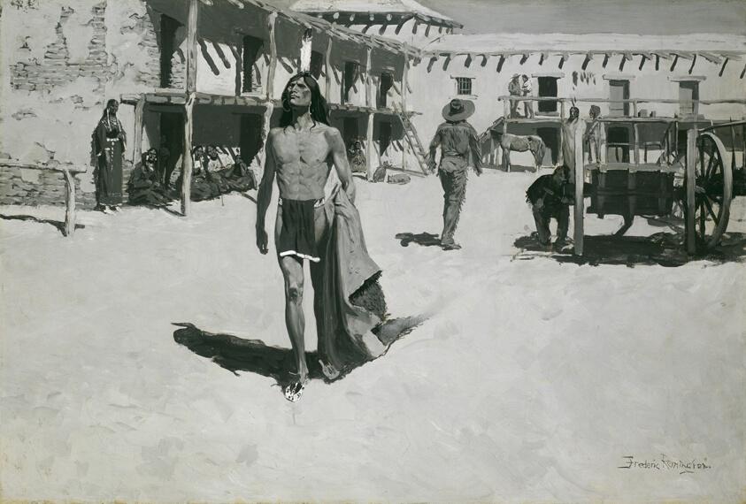 Nothing But Cheerful Looks Followed the Bat by Frederic Remington