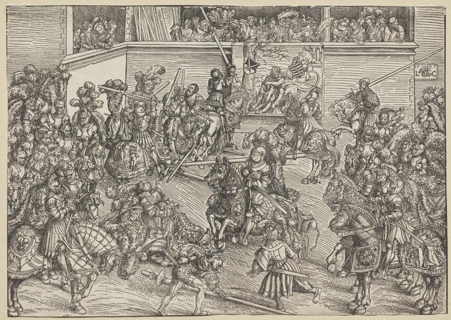 The Tournament with Sampson and the Lion by Lucas Cranach