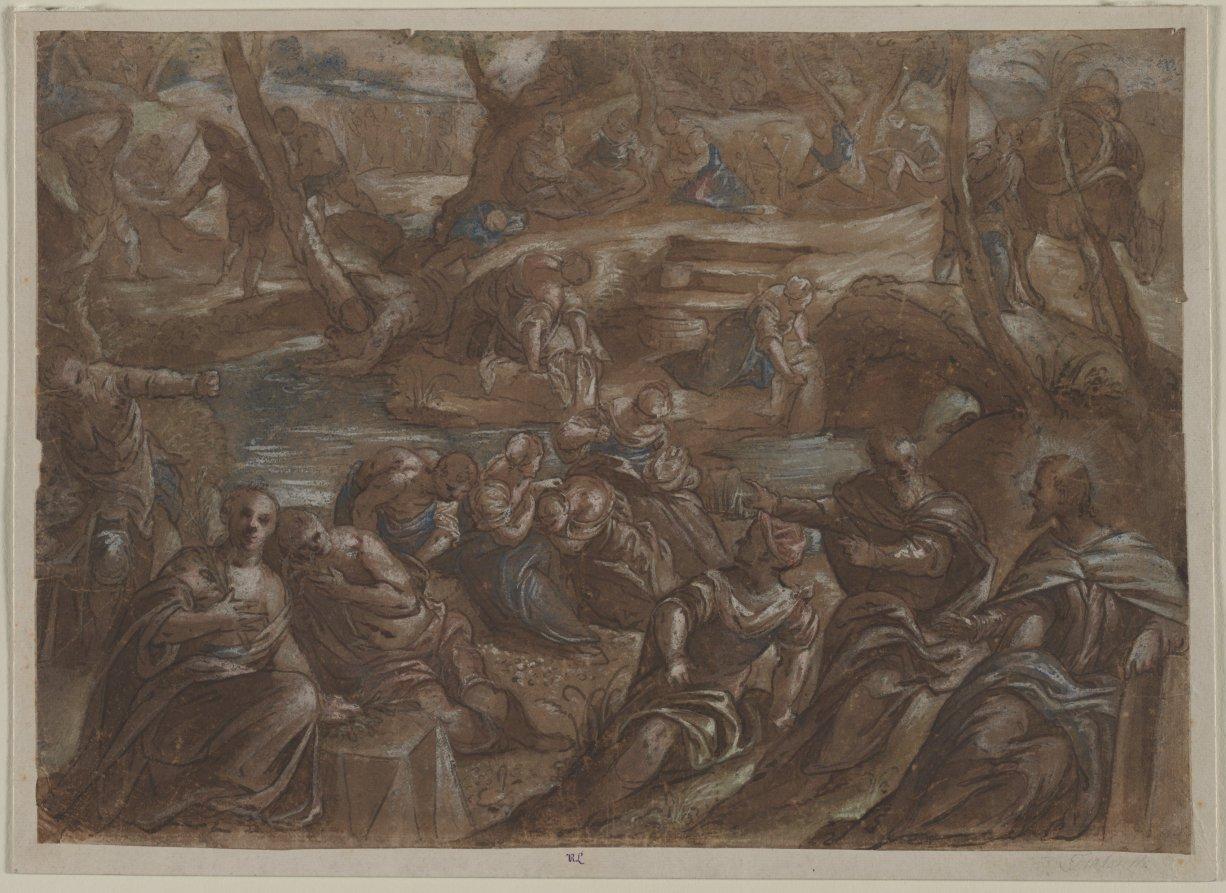 Copy of Tintoretto's Children of Israel Gathering Manna by Jacopo Tintoretto