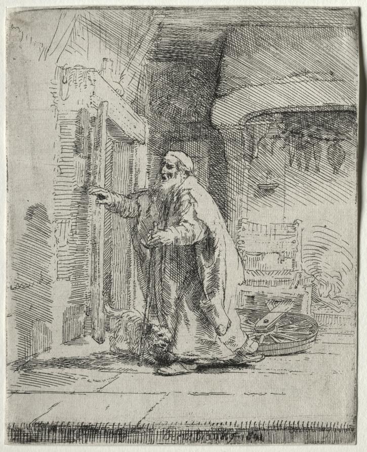 The Blindness of Tobit: The Larger Plate by Rembrandt van Rijn