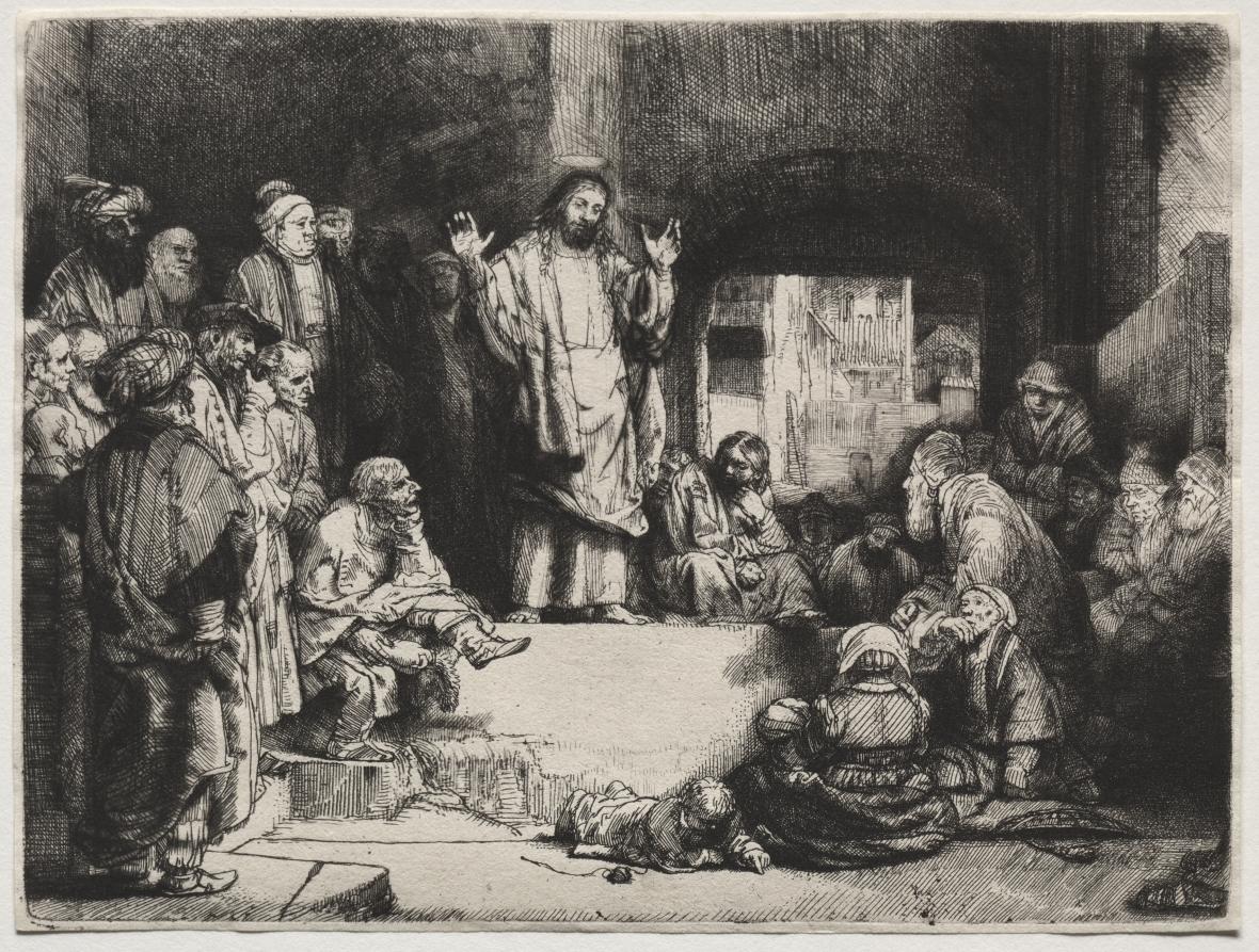 Christ Preaching ('La Petite Tombe') by Rembrandt van Rijn