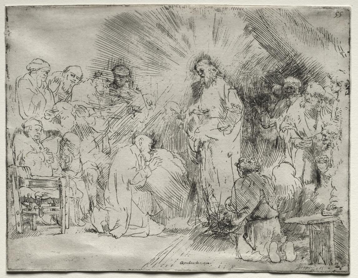 Christ Appearing to the Apostles by Rembrandt van Rijn