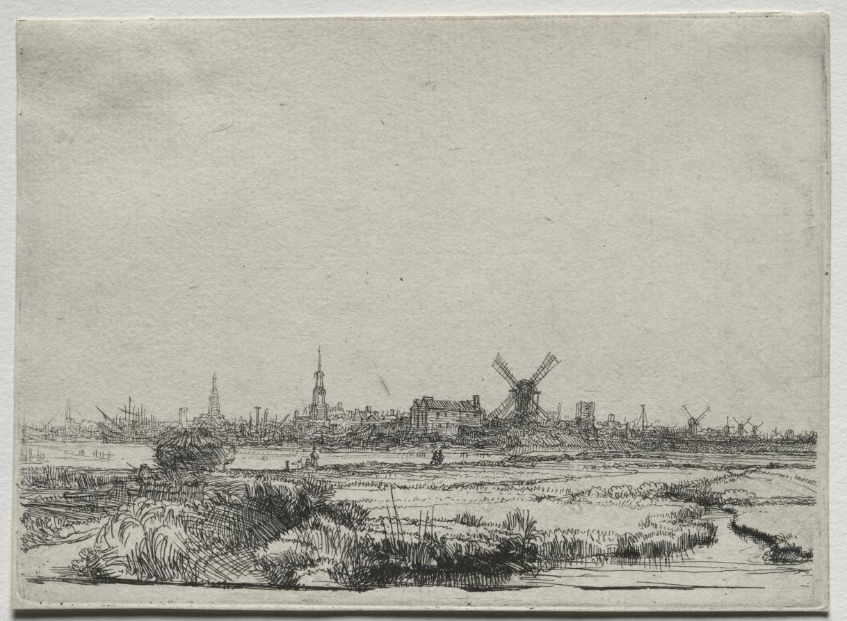 View of Amsterdam from the North West by Rembrandt van Rijn