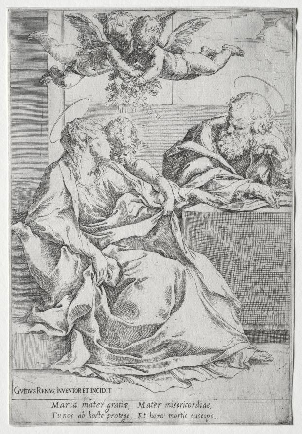 The Holy Family with Two Angels by Guido Reni