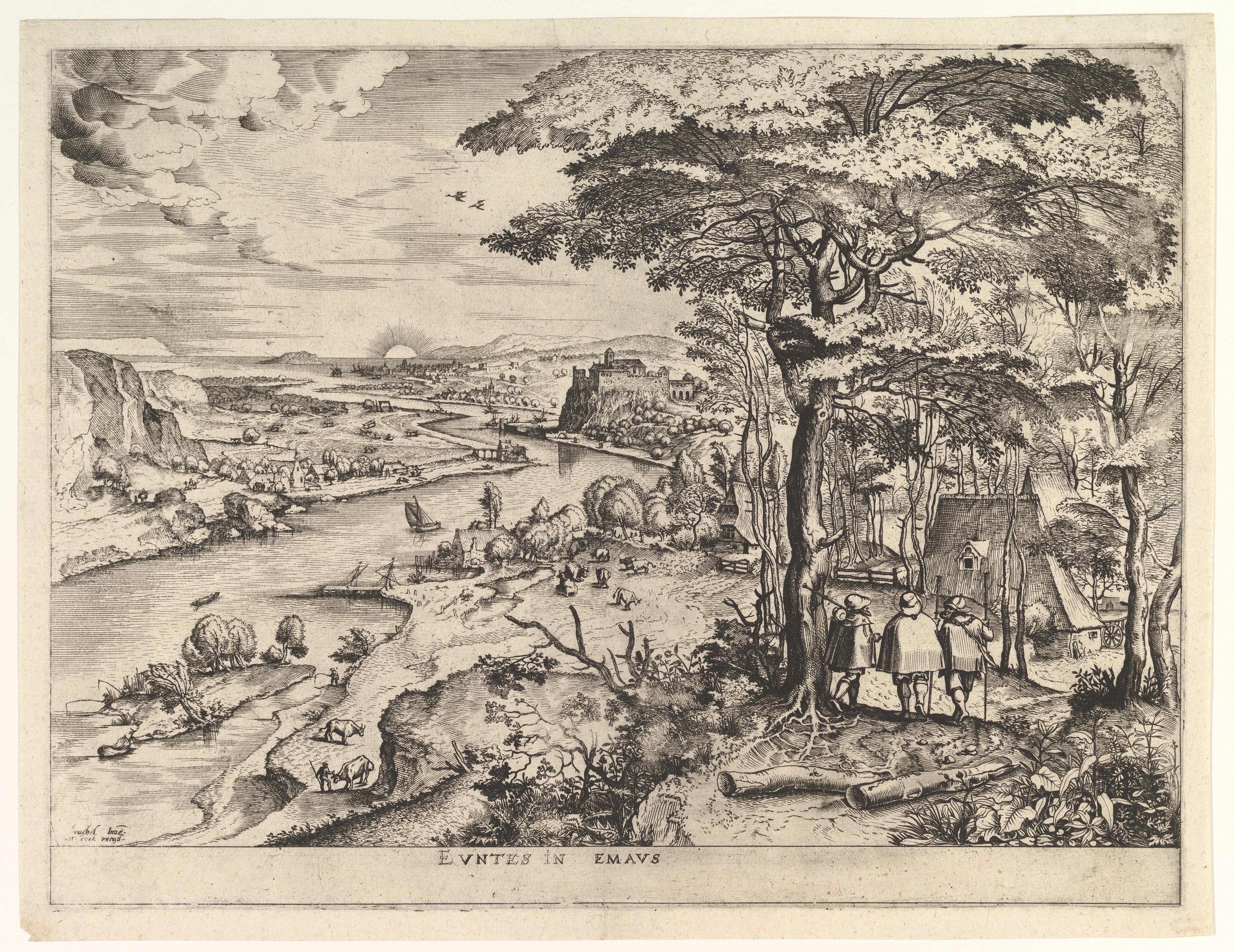 Euntes in Emaus (Landscape with Pilgrims at Emmaus), from "The Large Landscapes"