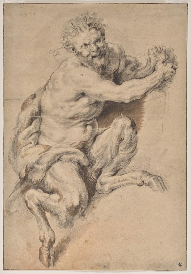 A Faun Grasping a Bunch of Grapes