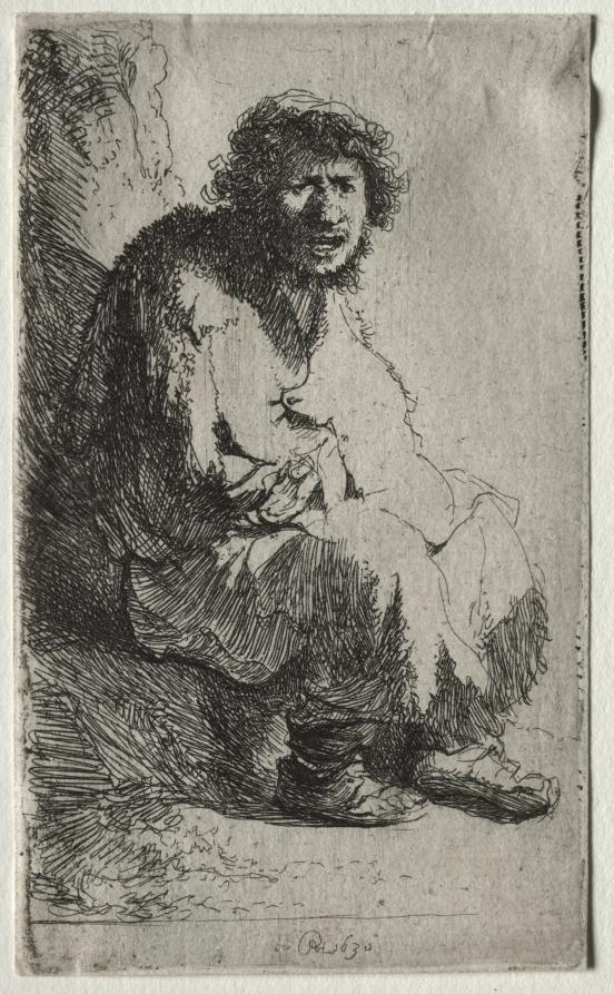 Beggar Seated on a Bank